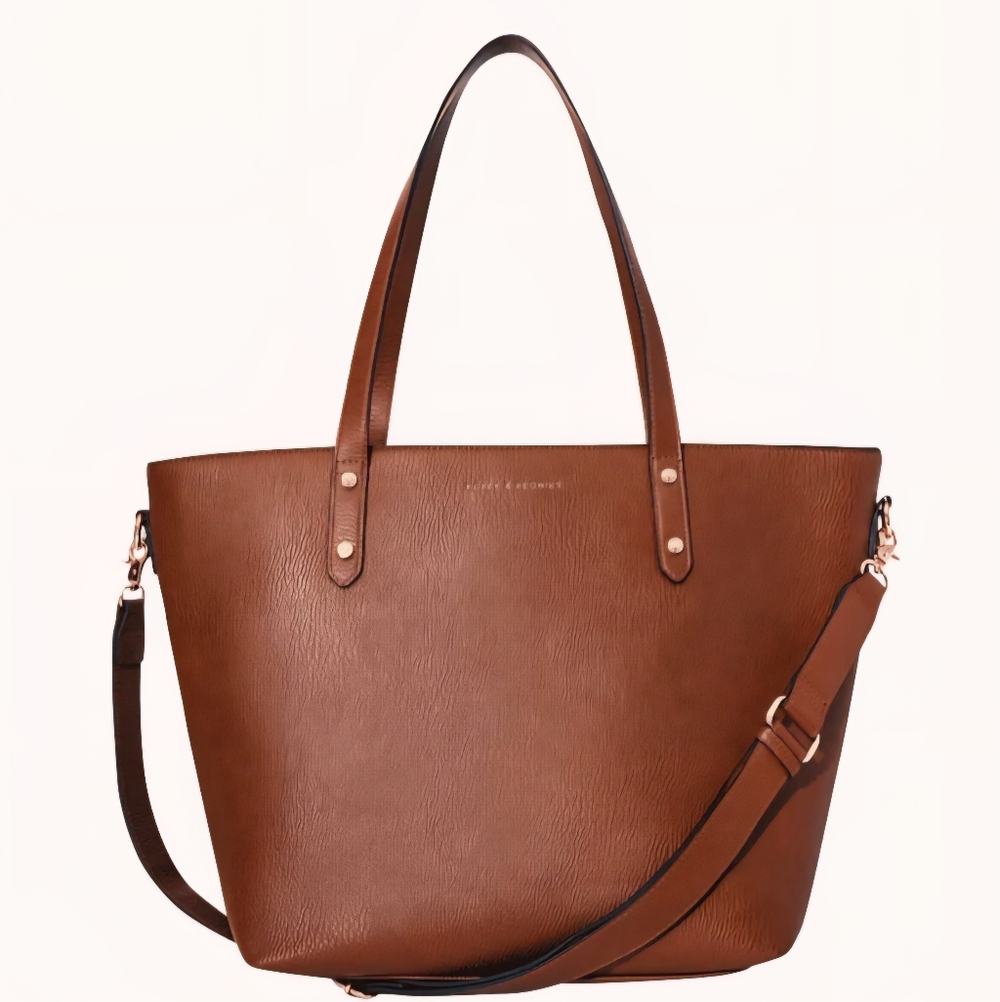 Poopy and Peonies Go-Getter Tote Chestnut